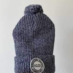 Herschel Navy Blue and White Knit Beanie
